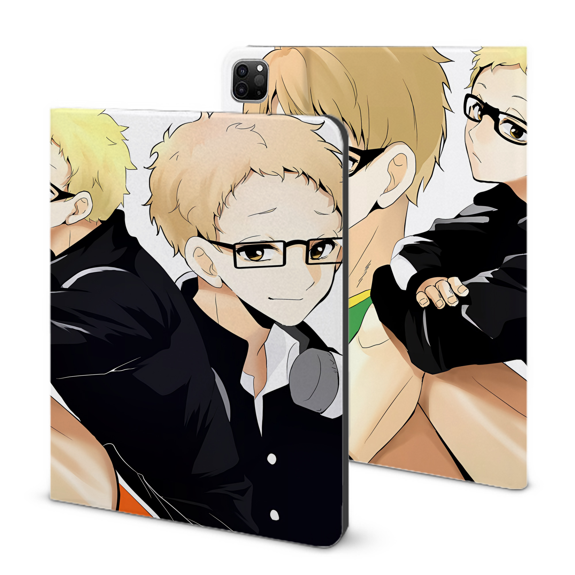（画像用） ハイキュー!! Haikyu!! IPad ケース ブック型 PUレザー TPU 耐衝撃 軽量 薄型 ペン収納なし 全面保護 IPad 各モデル対応